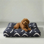 Cama para mascotas gruesa y acolchada antimanchas Calella Azul