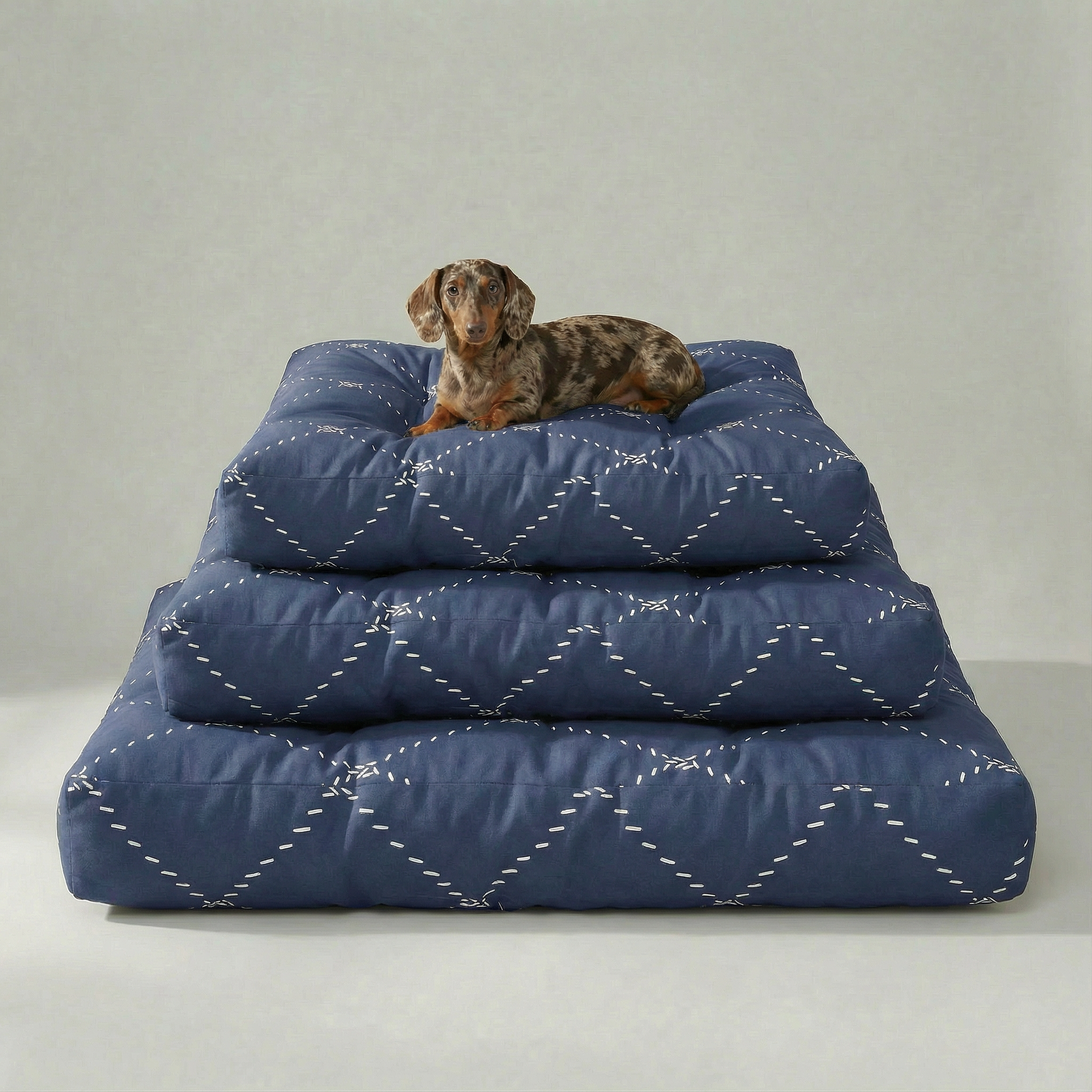 Cama para mascotas gruesa y acolchada antimanchas Benicassim Marino