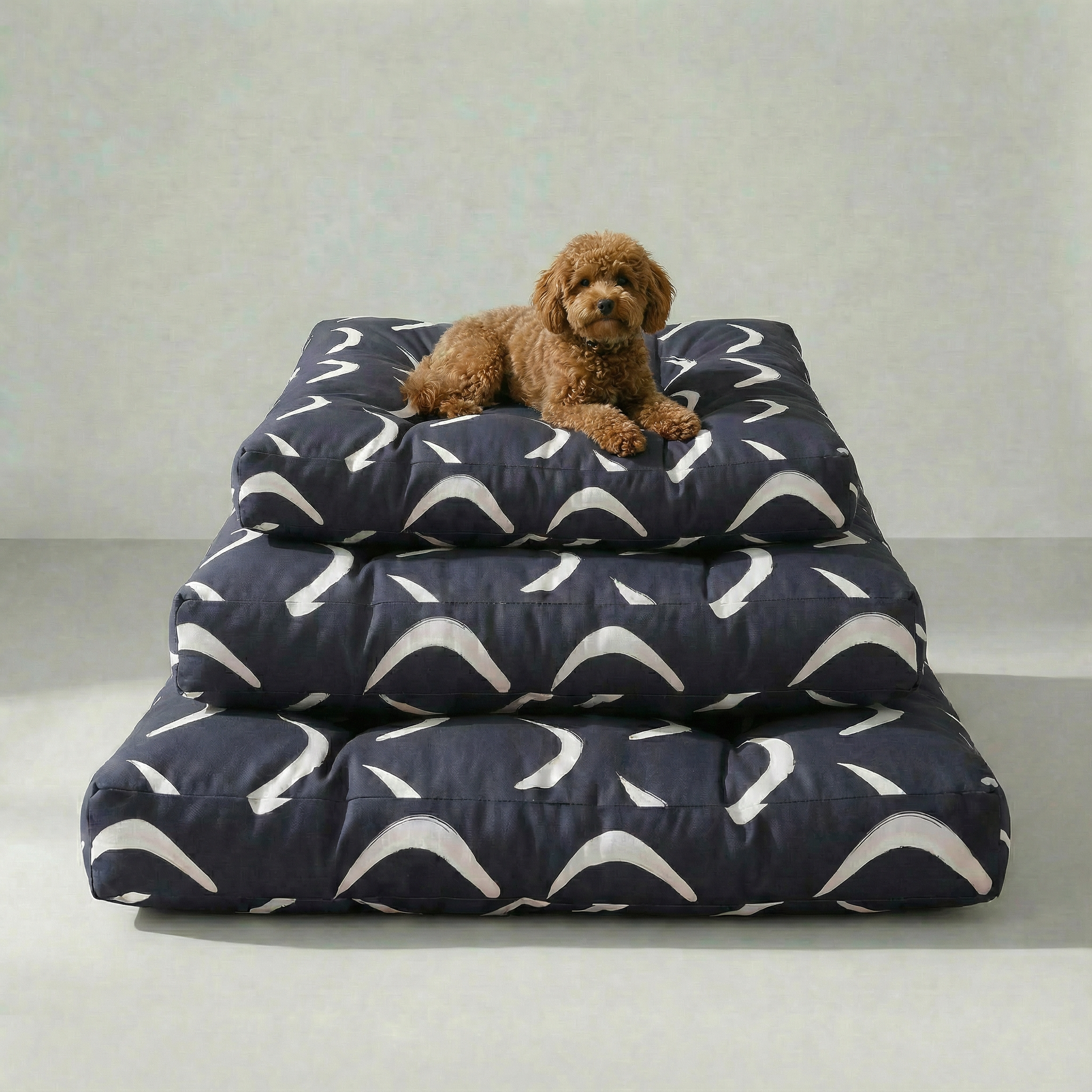 Cama para mascotas gruesa y acolchada antimanchas Calella Azul