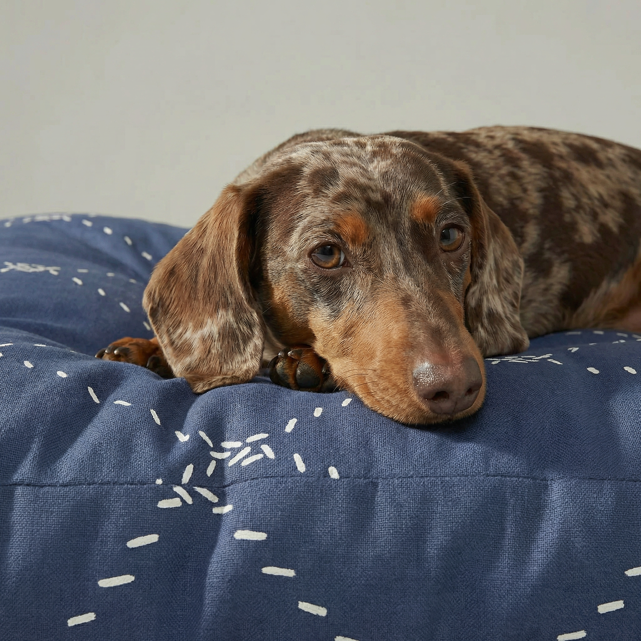 Cama para mascotas gruesa y acolchada antimanchas Benicassim Marino
