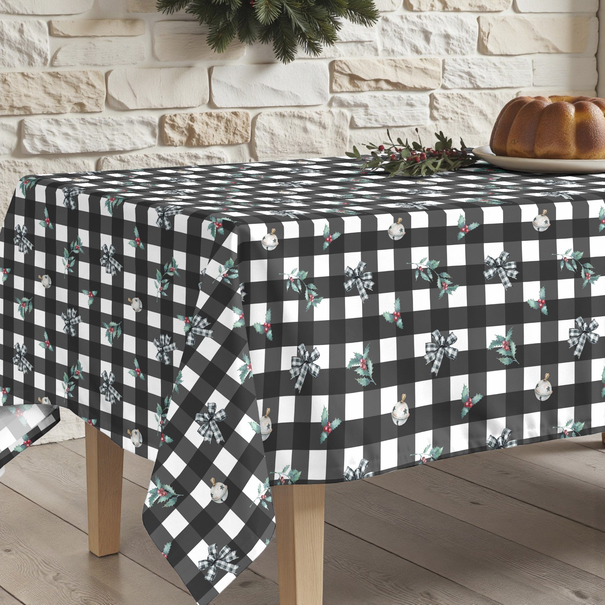 Elegant Christmas stain-resistant tablecloth 1