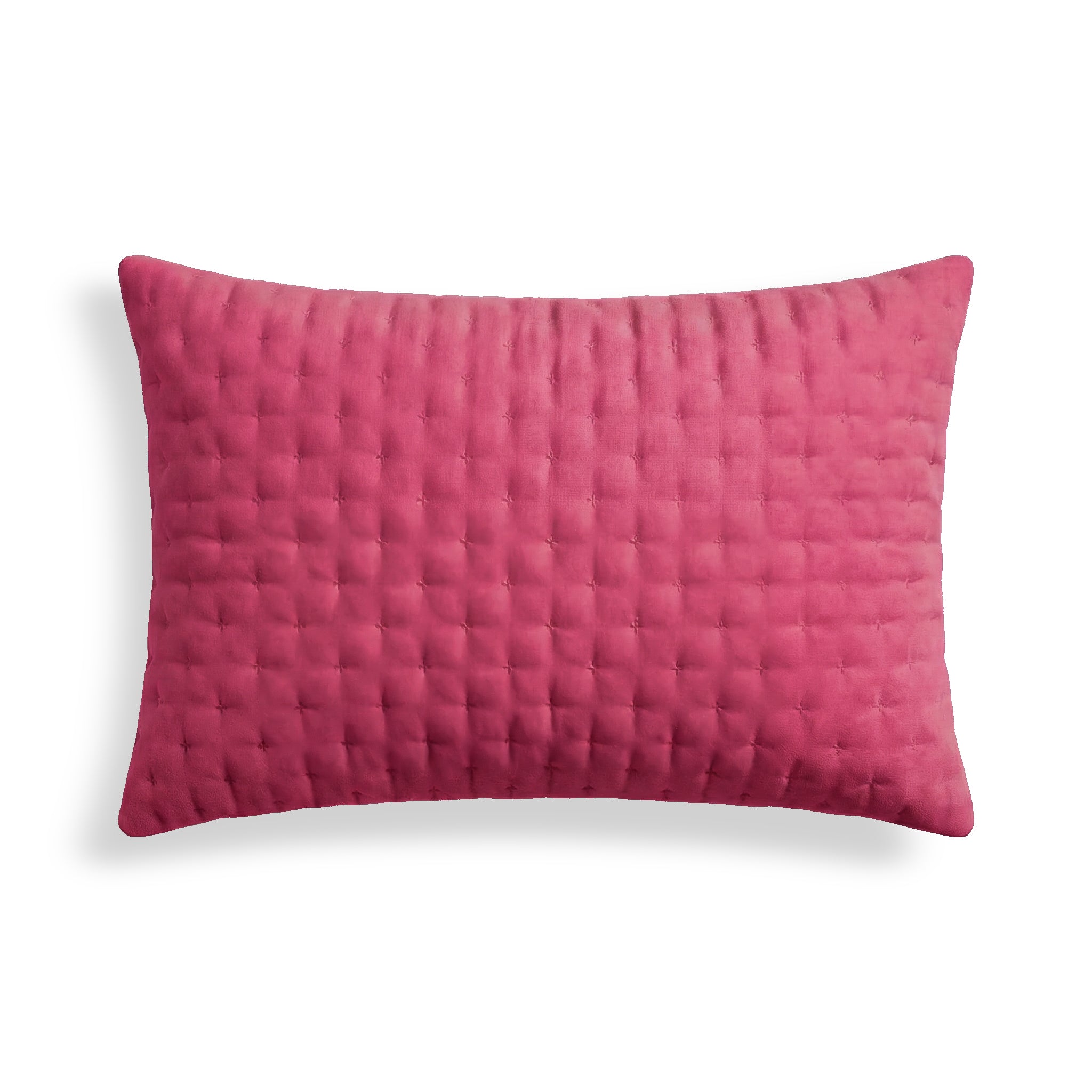 Funda de cojín lisa acolchada Fucsia 30x50 cm