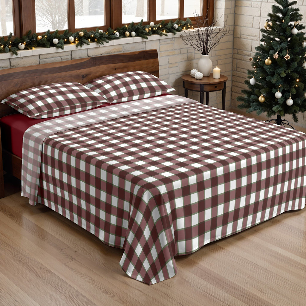 Juego de sábanas Xmas Vichy Grande 100% algodón