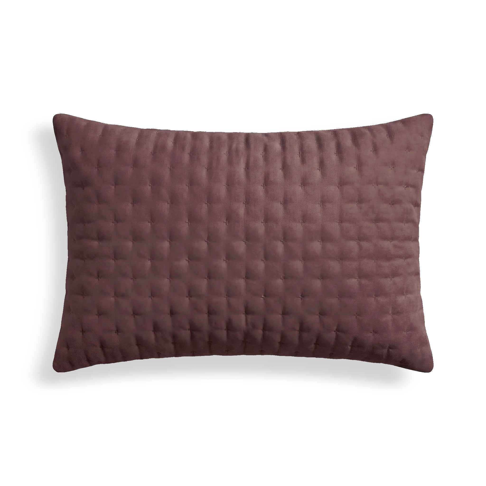 Funda de almohada lisa acolchada Granate 50x80 cm