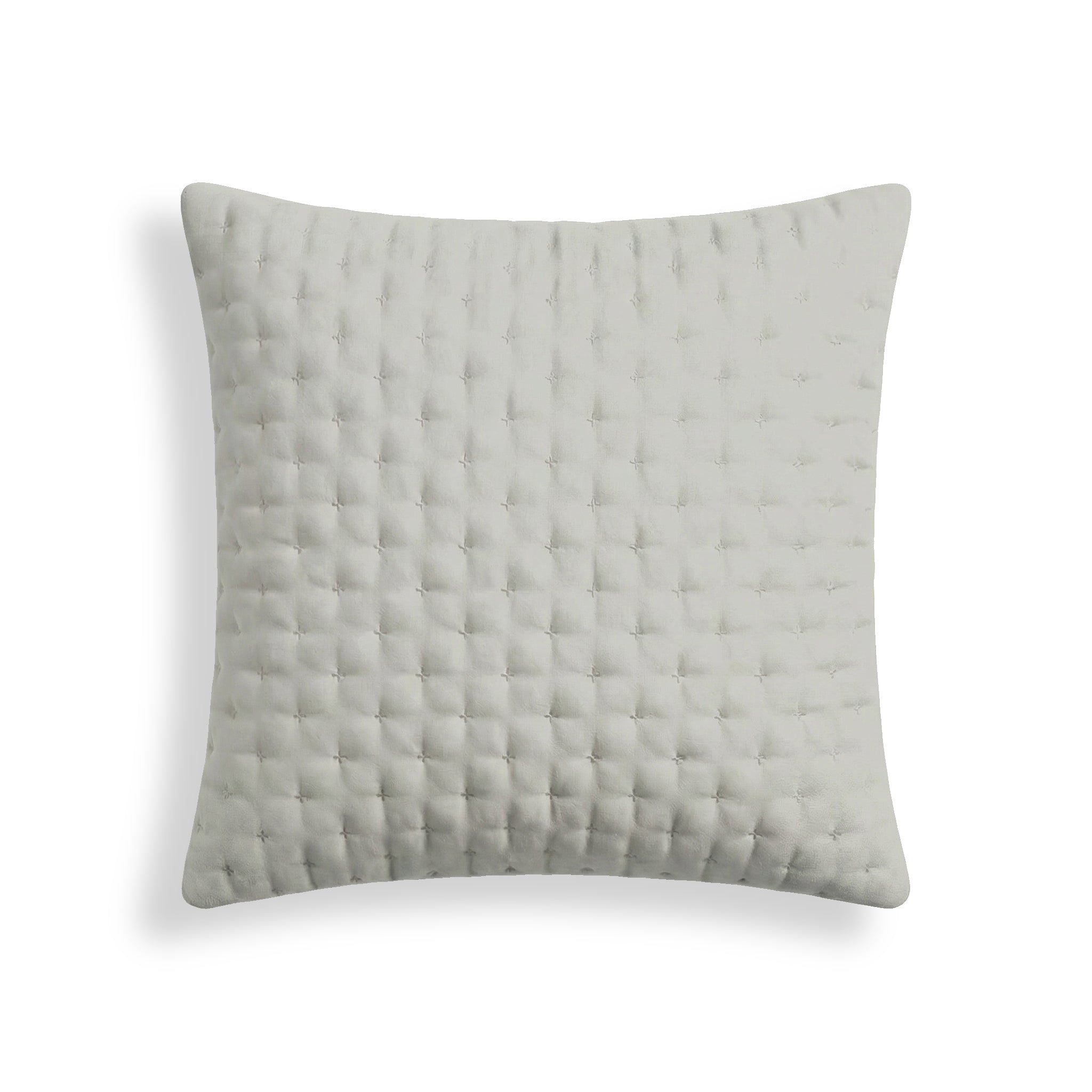 Funda de almohada lisa acolchada Gris Plata