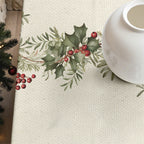 Mantel antimanchas Holly garland 1225