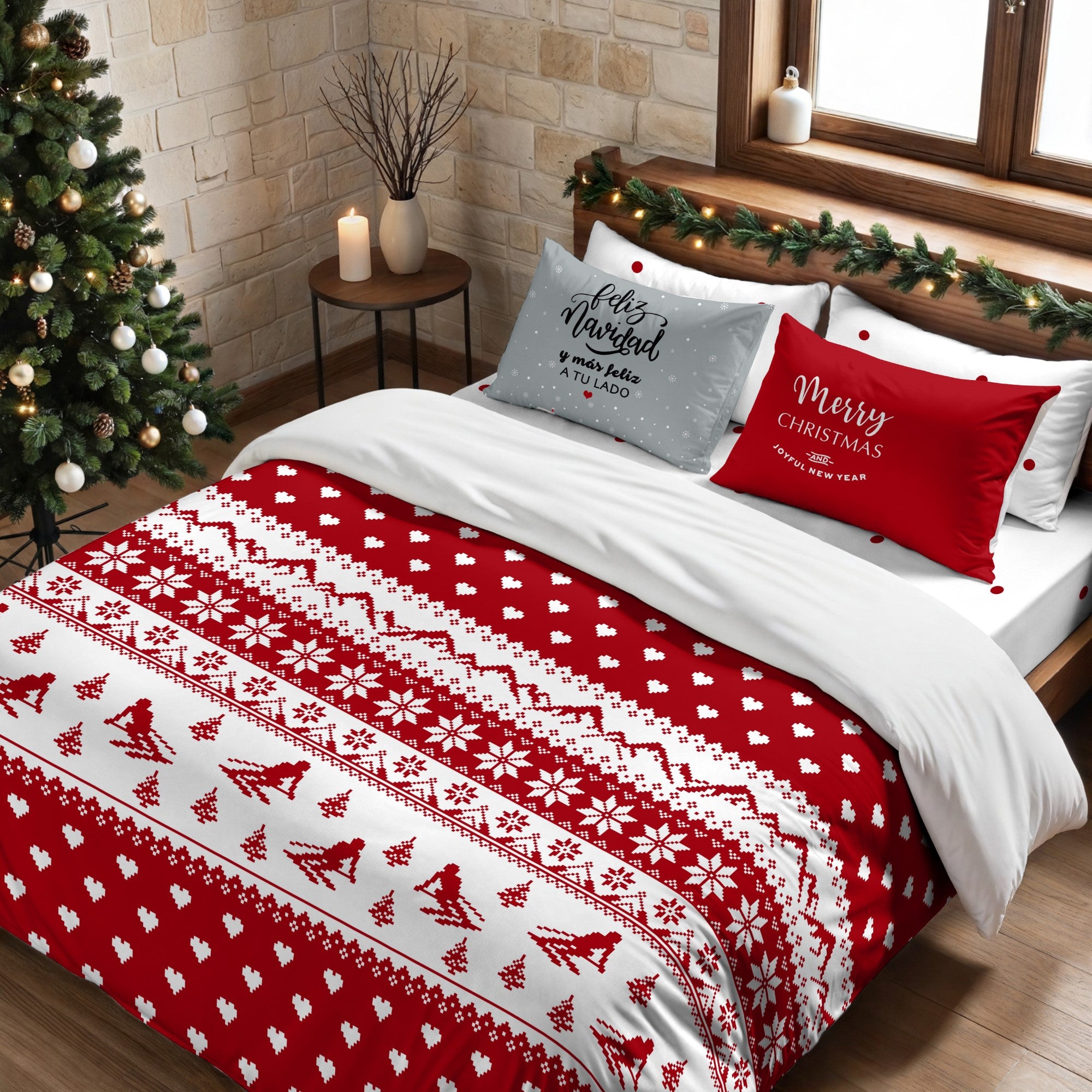 Funda nórdica con clicks 100% algodón Laponia 10