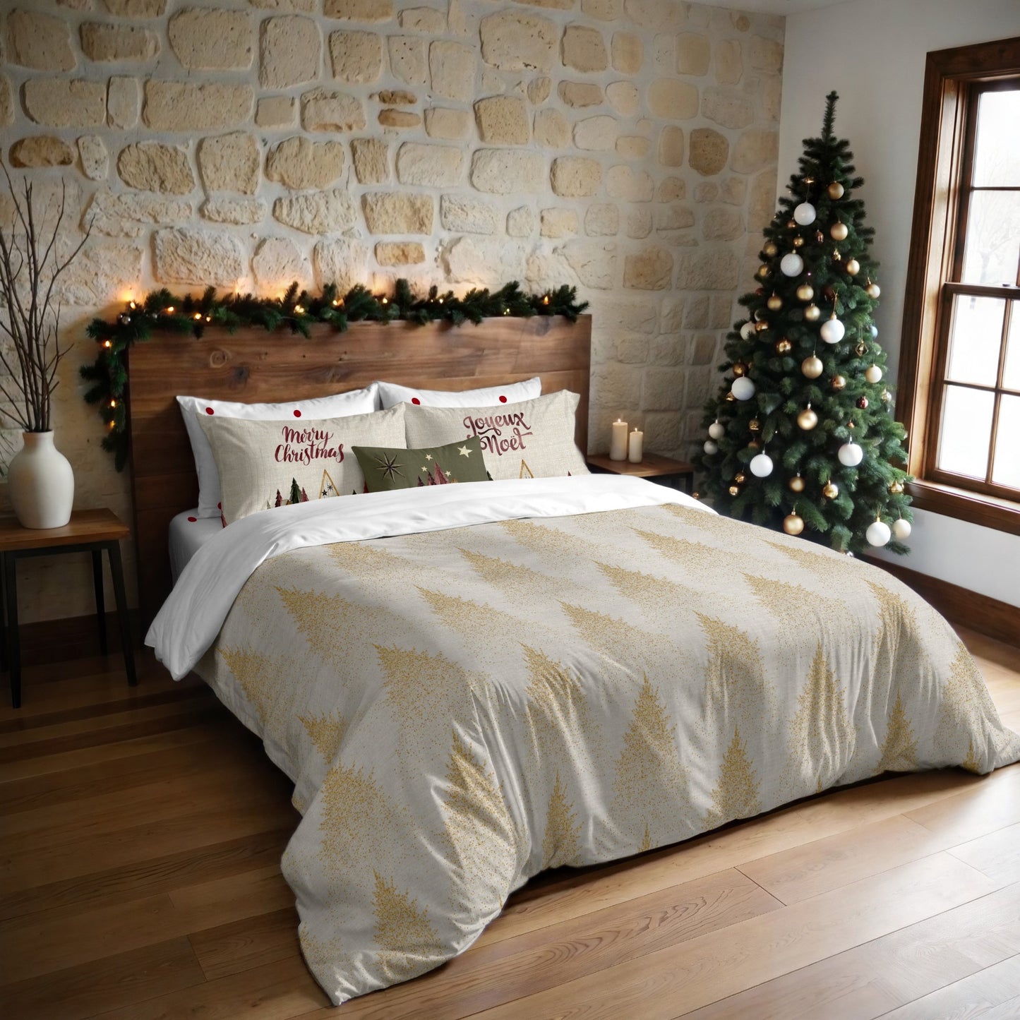 Housse de couette à clics 100% coton Laponia 14