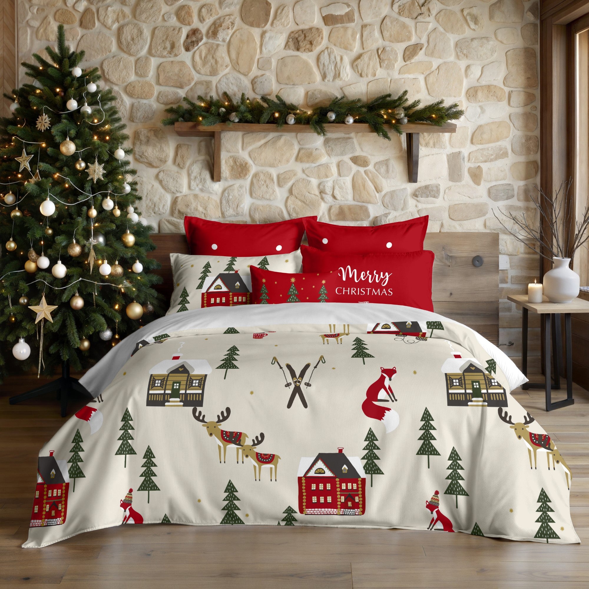 Funda nórdica con clicks 100% algodón Laponia 19