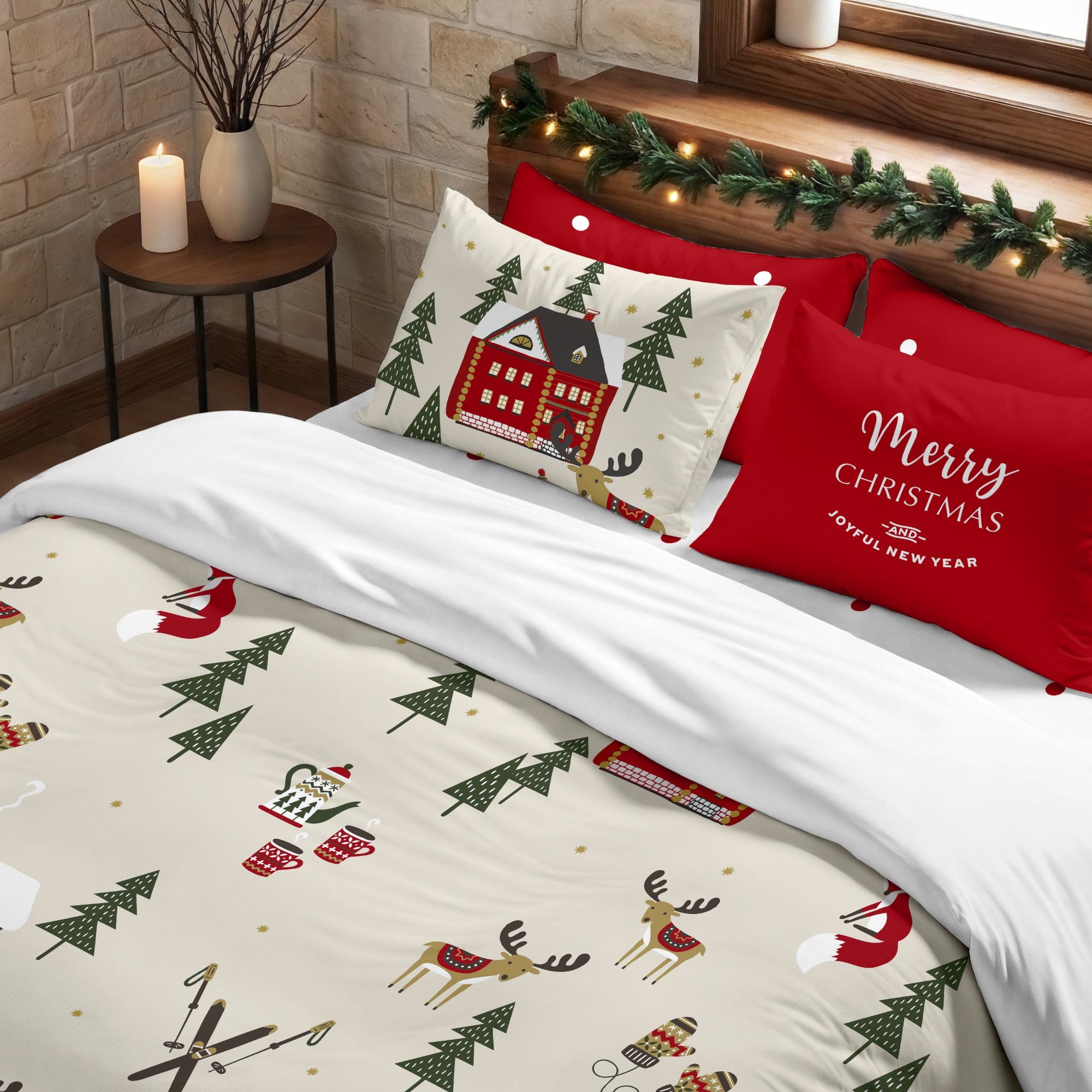 Funda nórdica con clicks 100% algodón Laponia 19