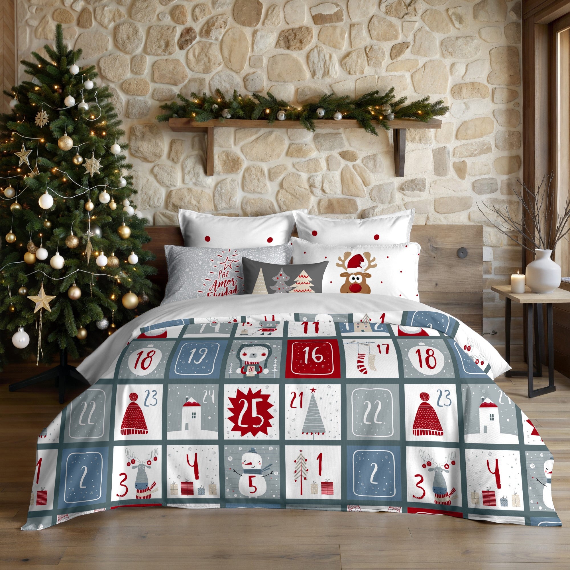 Housse de couette à clics 100% coton Laponia 3