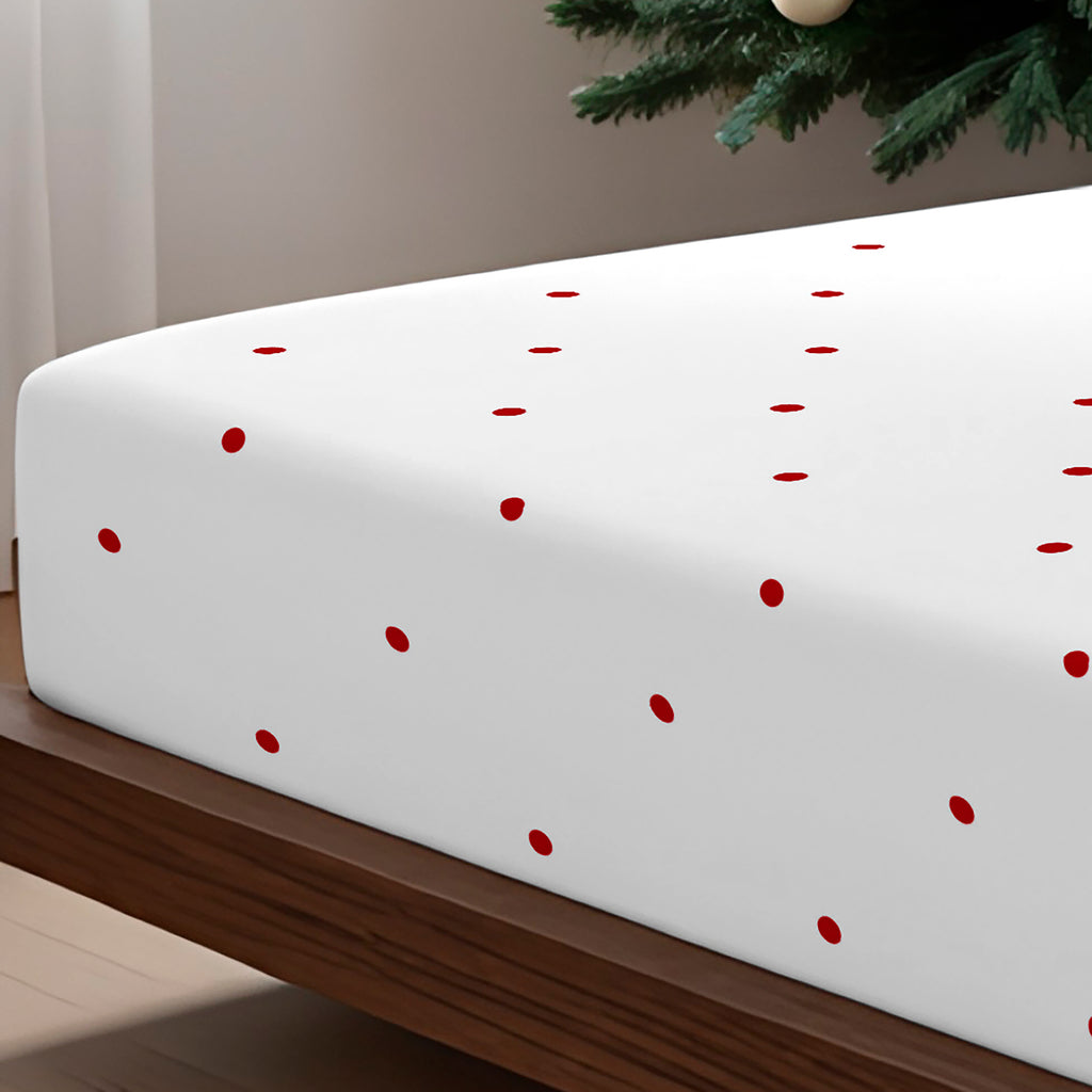 100% Cotton Lapland Sheet Set 47 Red