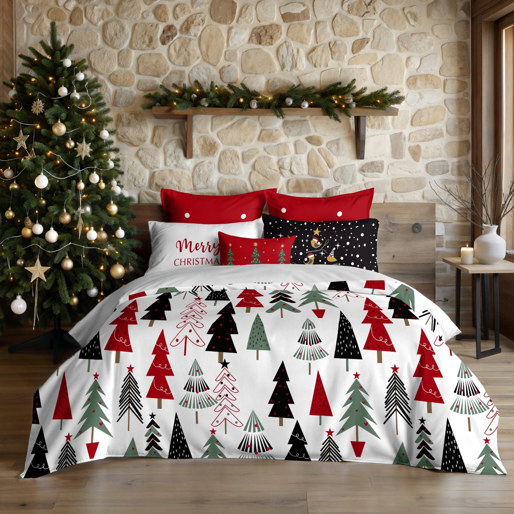 Housse de couette à clics 100% coton Laponia 50