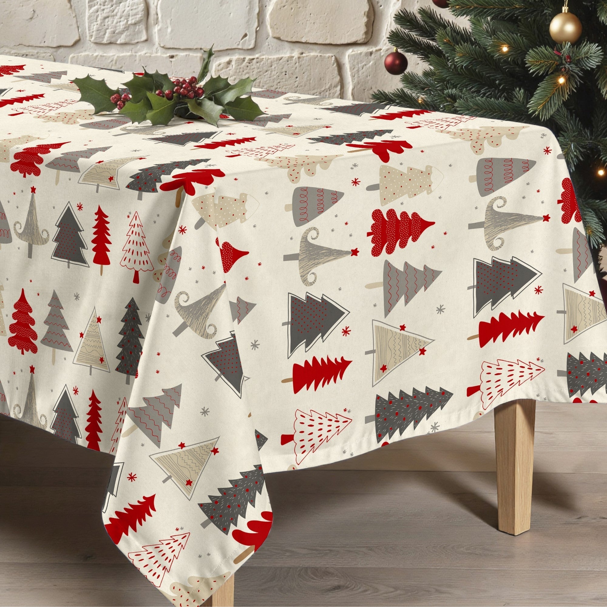 Mantel antimanchas Christmas Laponia 52-100