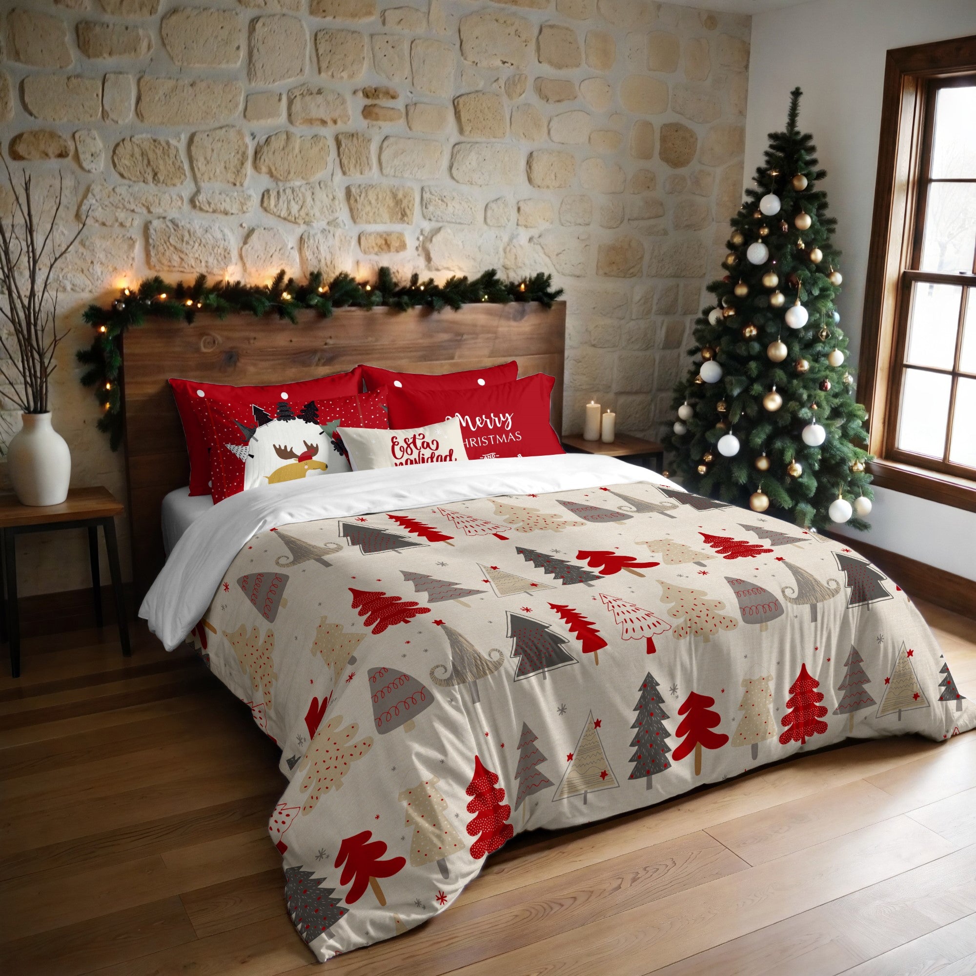 Housse de couette à clics 100% coton Laponia 52