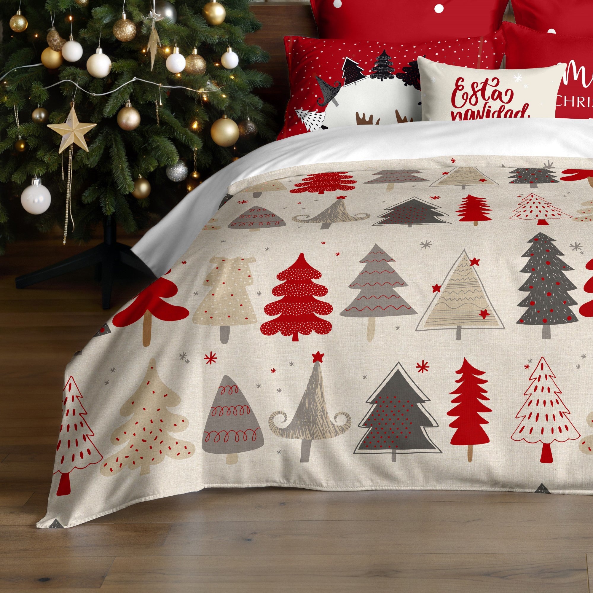 Housse de couette à clics 100% coton Laponia 52