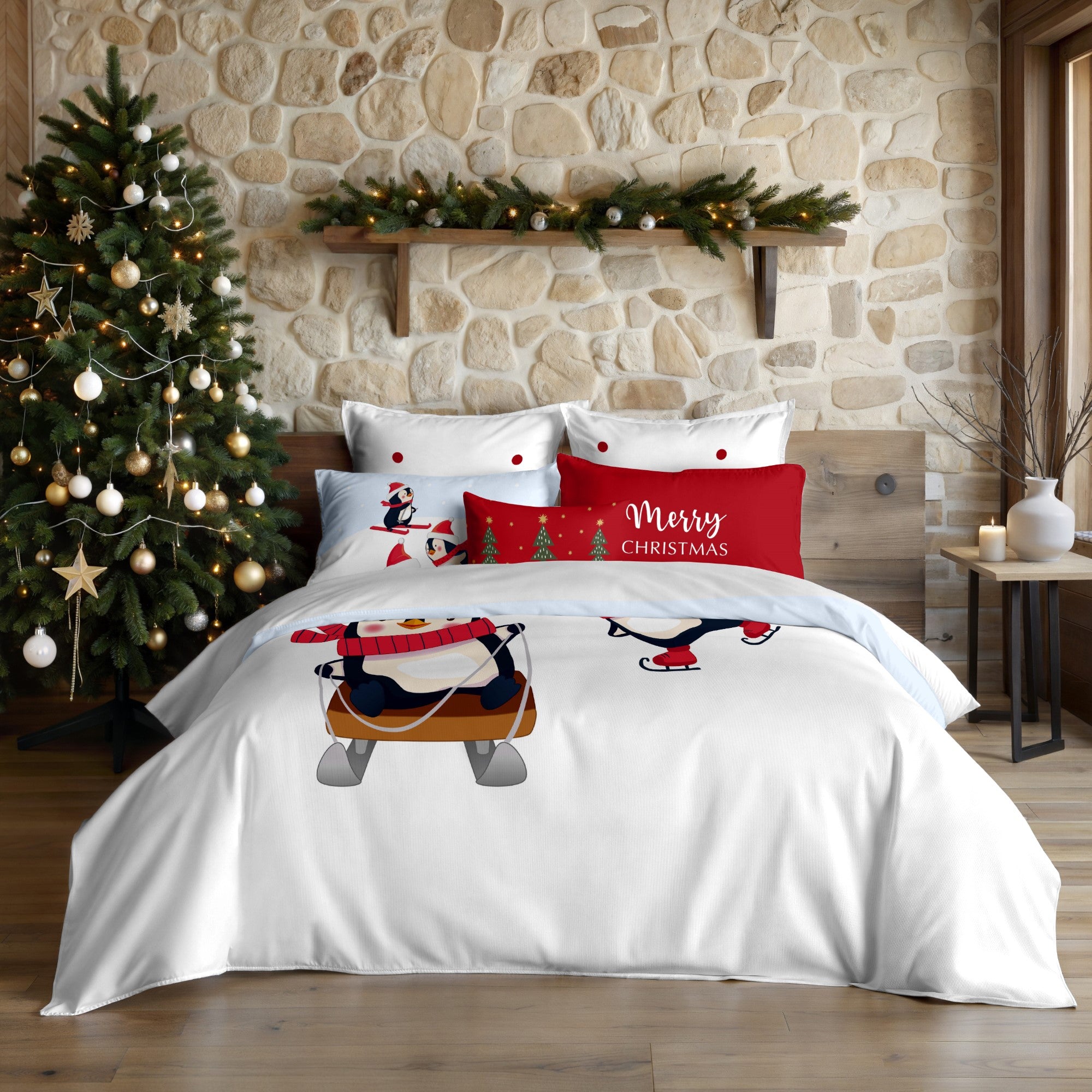 Housse de couette à clics 100% coton Laponia 56