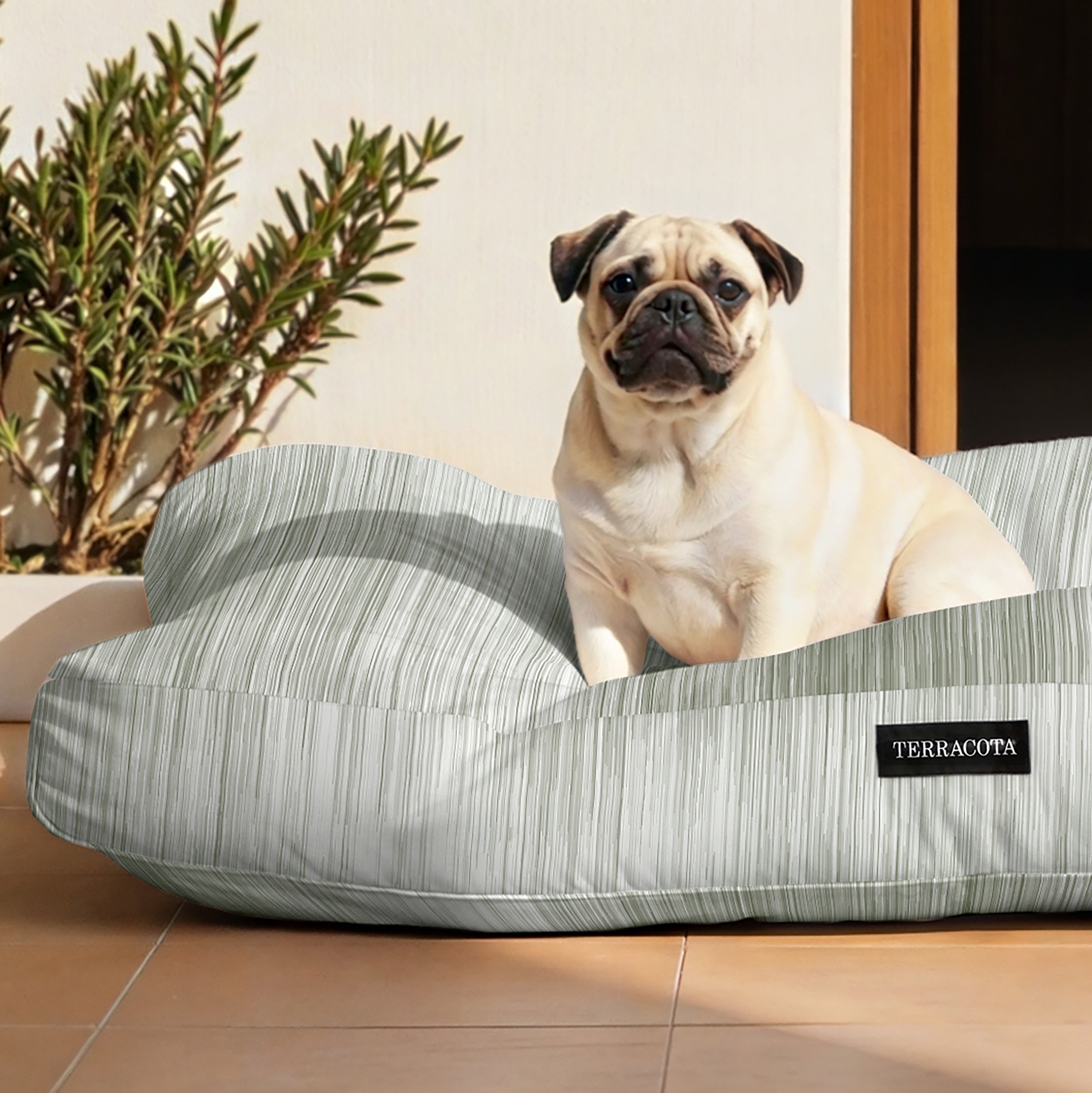 Cama para mascotas gruesa y acolchada antimanchas Lluc Verde