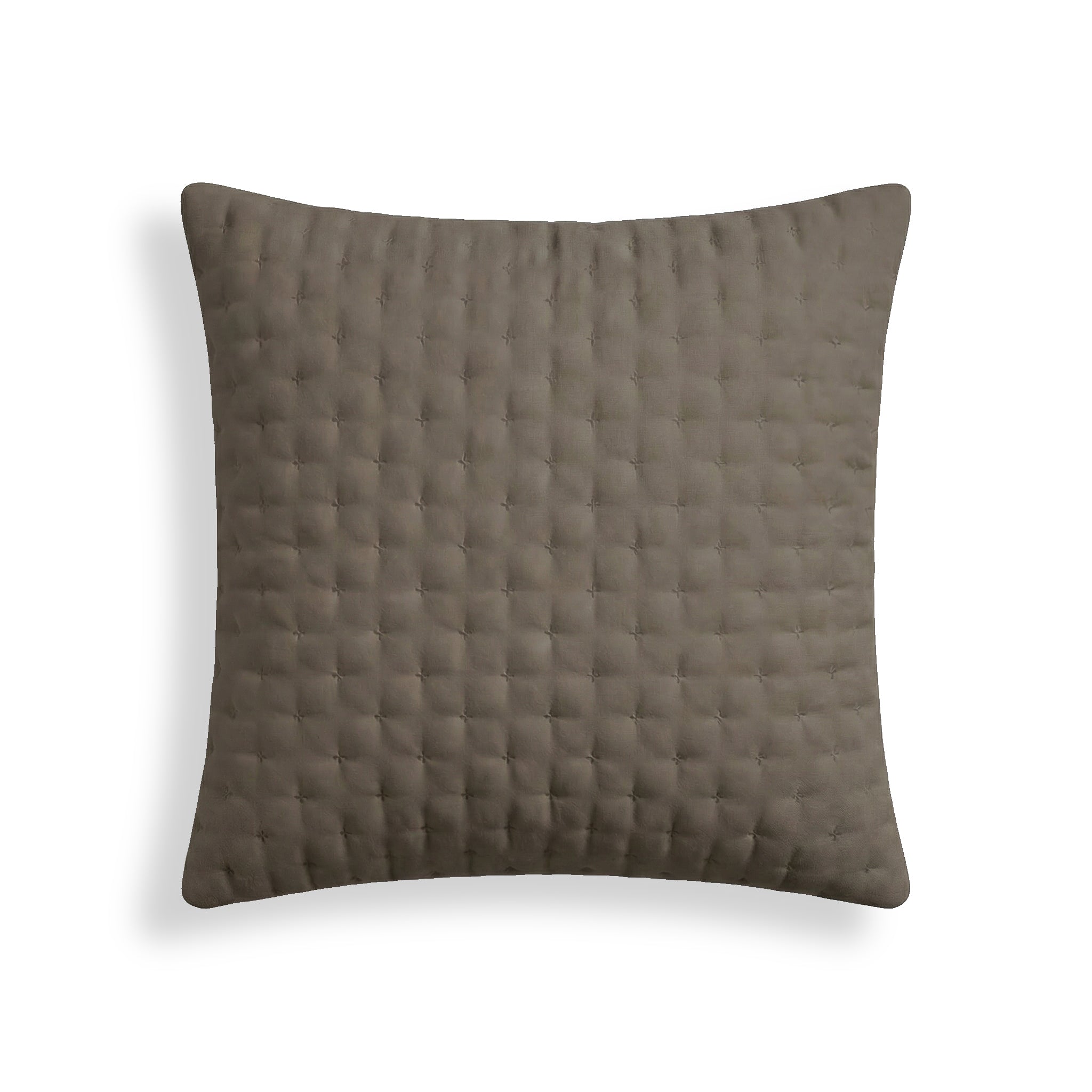 Funda de almohada lisa acolchada Marrón Oscuro