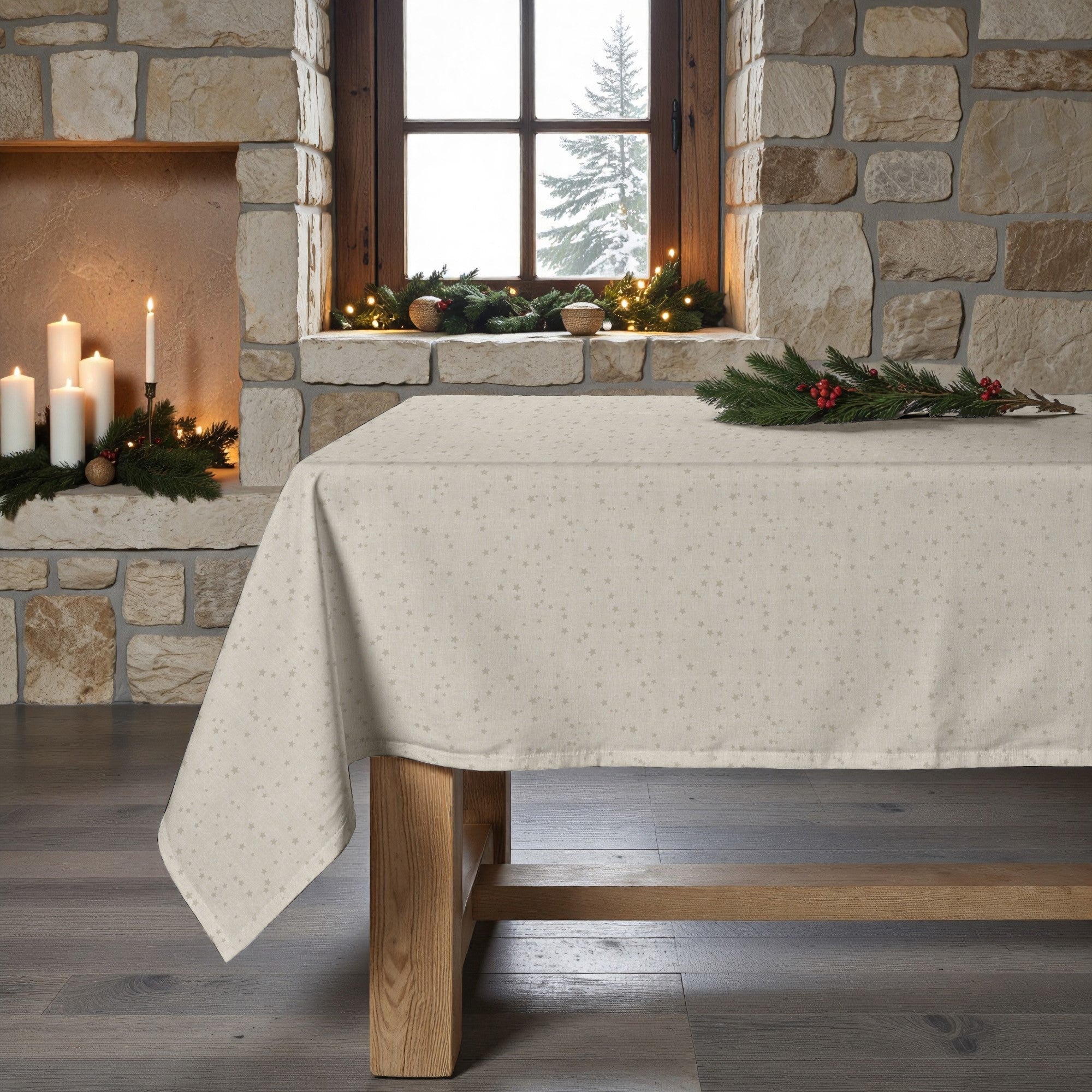 Merry Christmas stain-resistant tablecloth 23-100