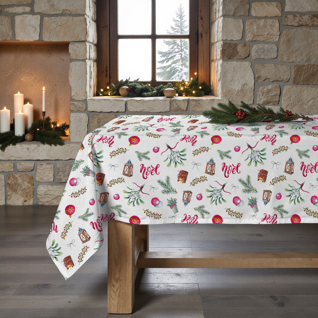 Merry Christmas 11 stain-resistant tablecloth