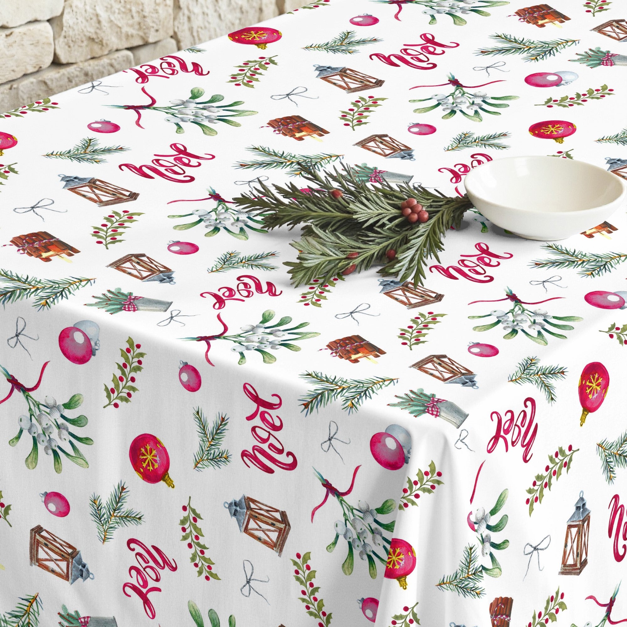 Merry Christmas 11 stain-resistant tablecloth