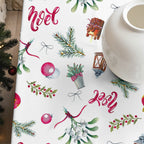 Merry Christmas 11 stain-resistant tablecloth