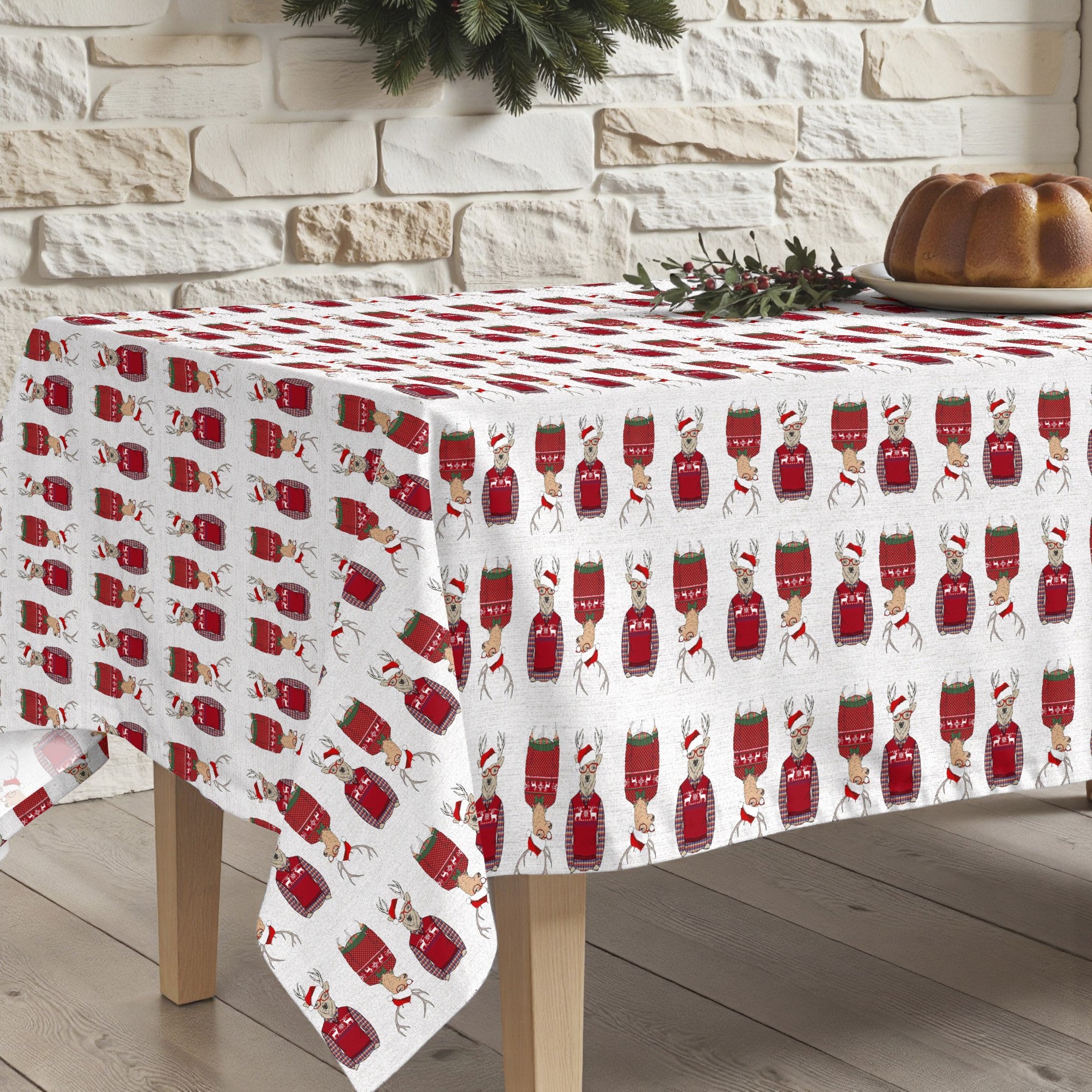 Merry Christmas 15 stain-resistant tablecloth