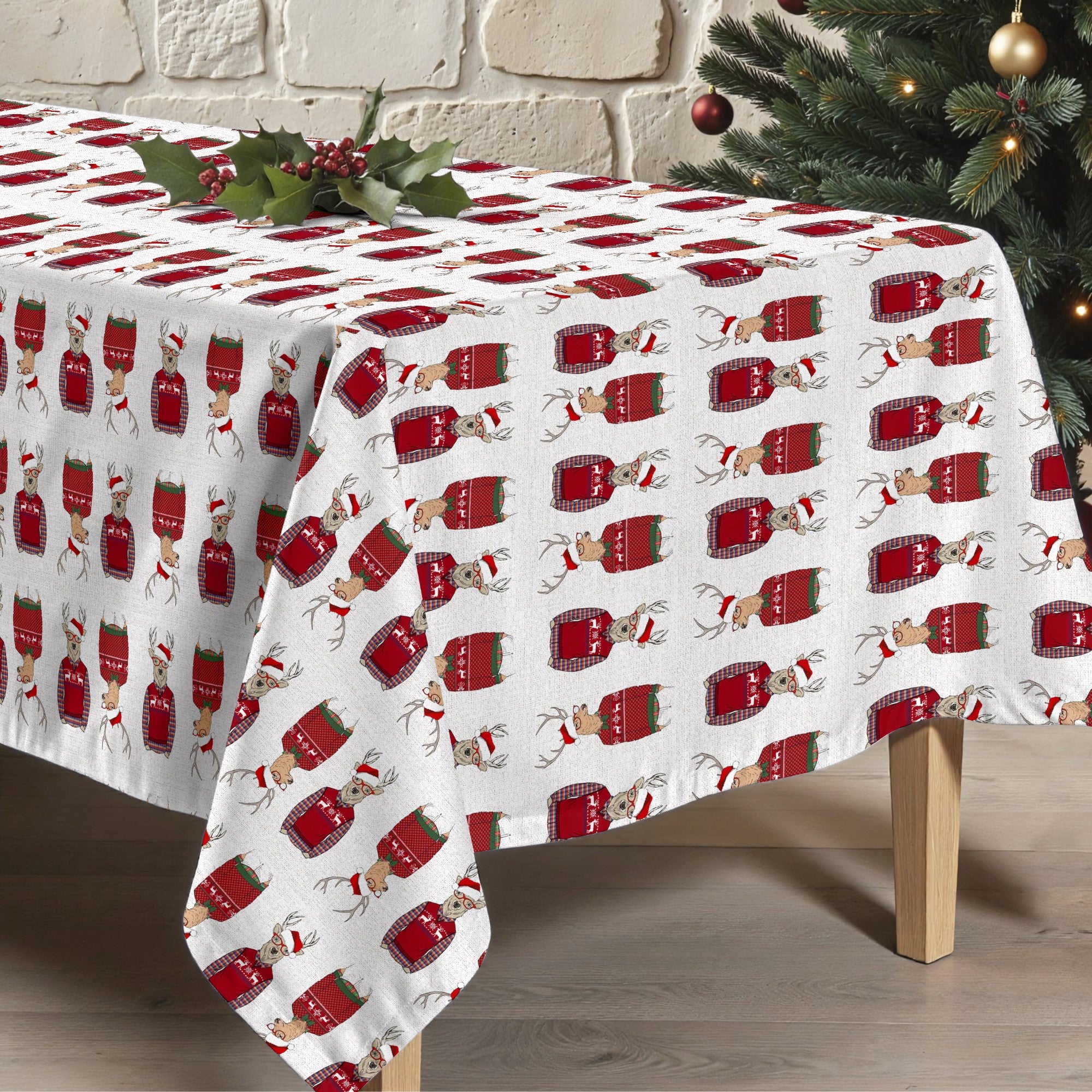 Merry Christmas 15 stain-resistant tablecloth