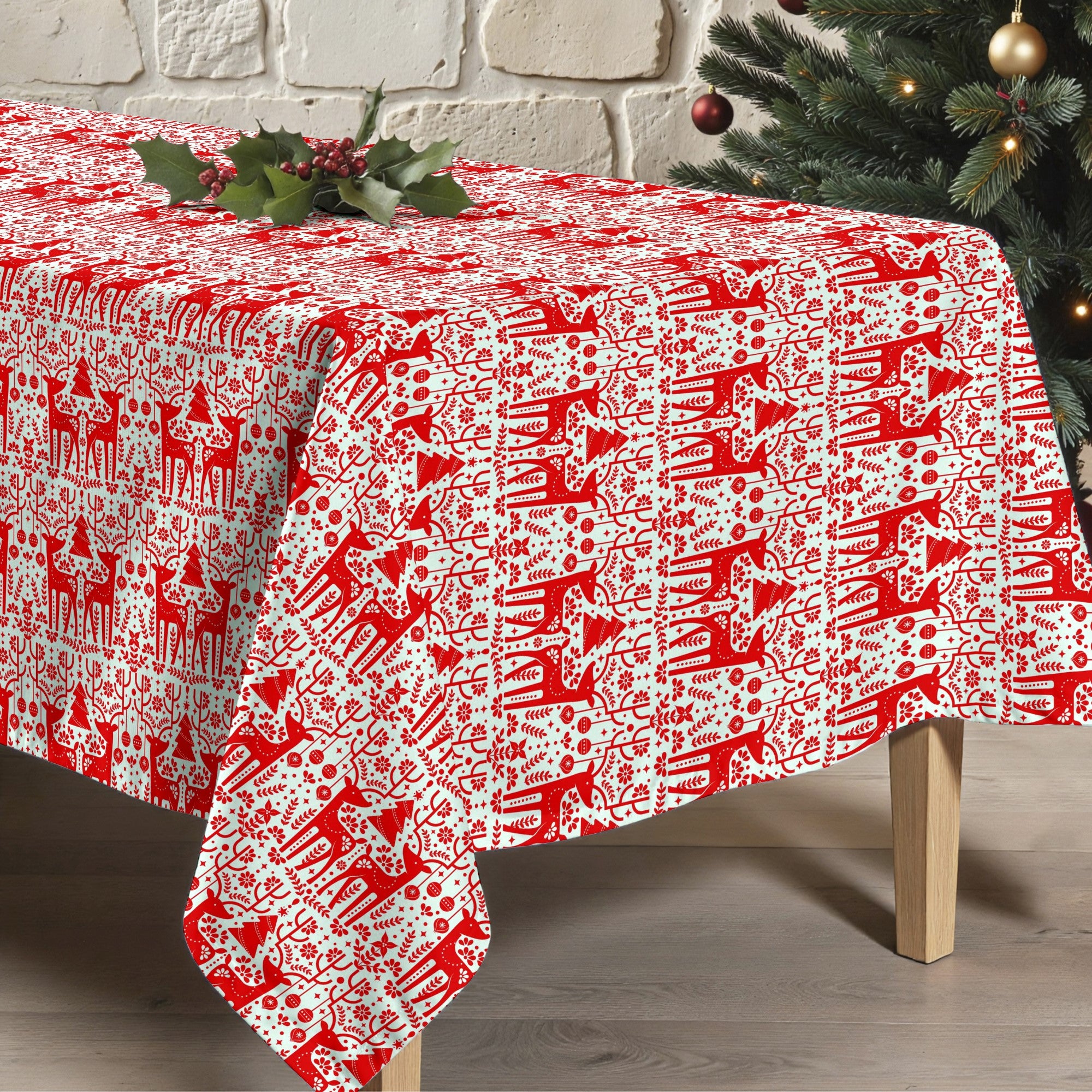 Merry Christmas 21 stain-resistant tablecloth