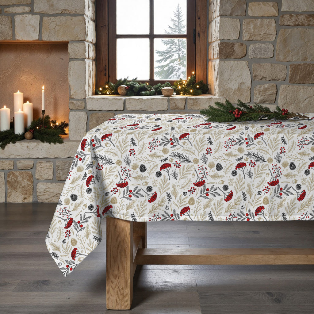 Merry Christmas stain-resistant tablecloth 34