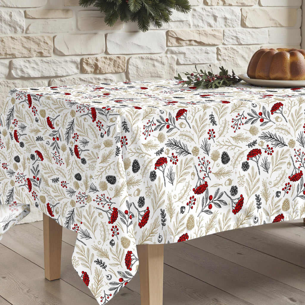 Merry Christmas stain-resistant tablecloth 34
