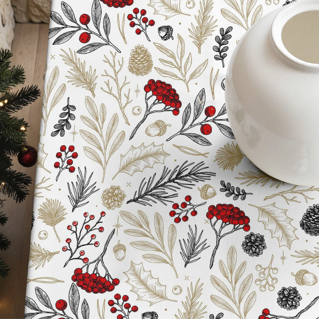 Merry Christmas stain-resistant tablecloth 34