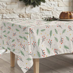 Merry Christmas stain-resistant tablecloth 35