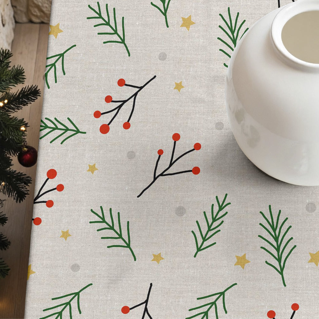 Merry Christmas stain-resistant tablecloth 35