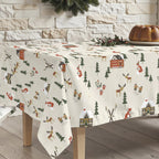 Merry Christmas stain-resistant tablecloth 38