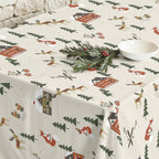 Merry Christmas stain-resistant tablecloth 38