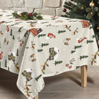 Merry Christmas stain-resistant tablecloth 38