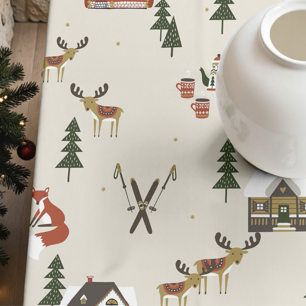 Merry Christmas stain-resistant tablecloth 38