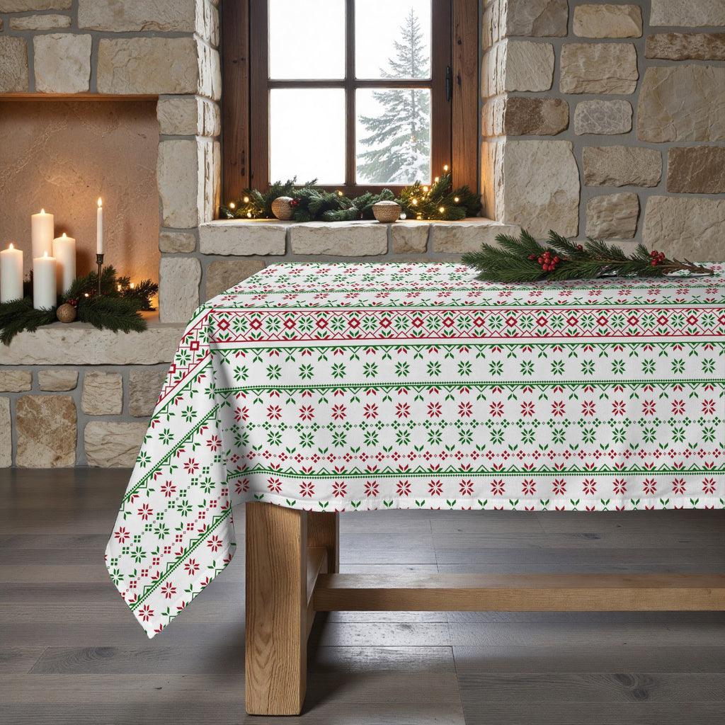 Merry Christmas stain-resistant tablecloth 3