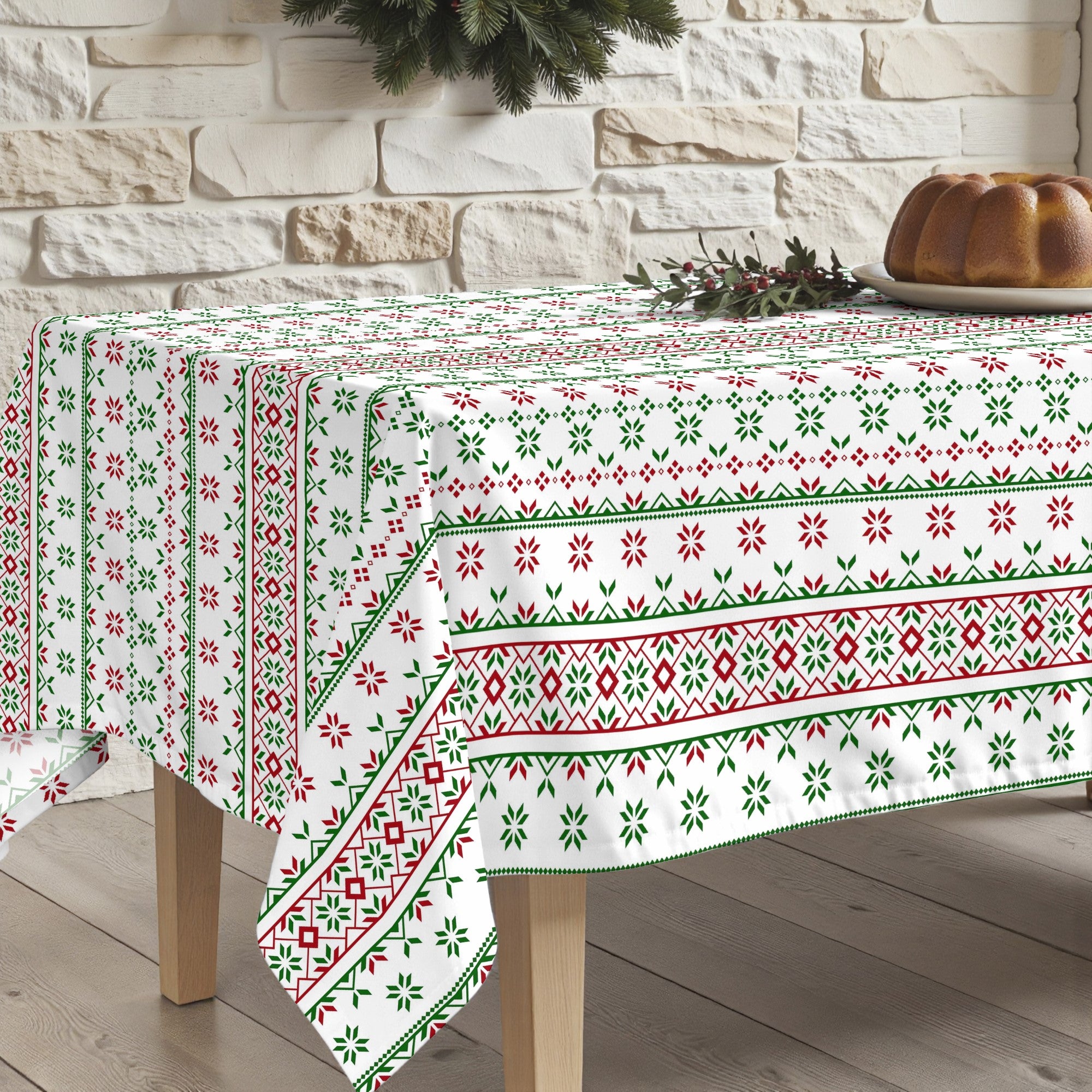 Merry Christmas stain-resistant tablecloth 3