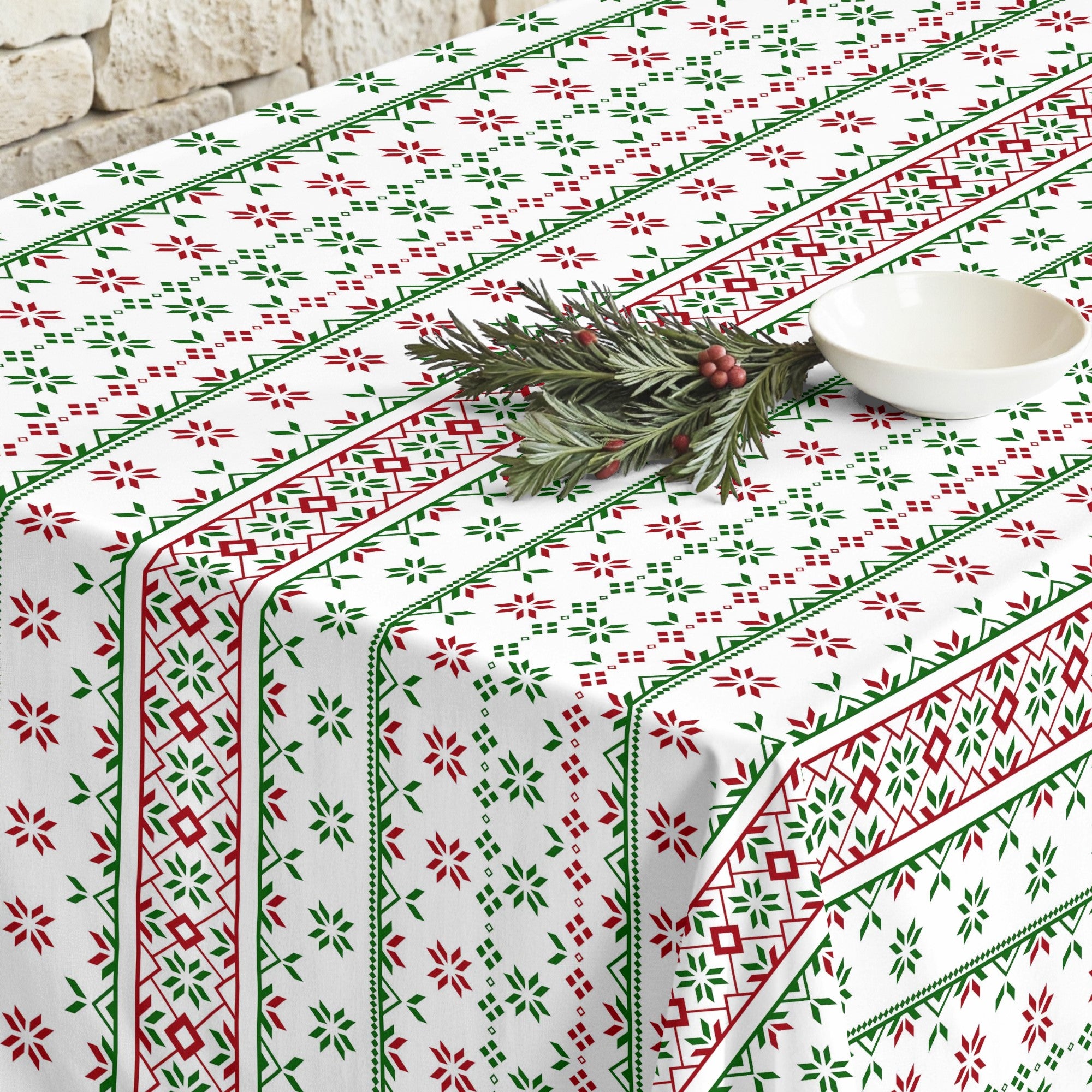 Merry Christmas stain-resistant tablecloth 3