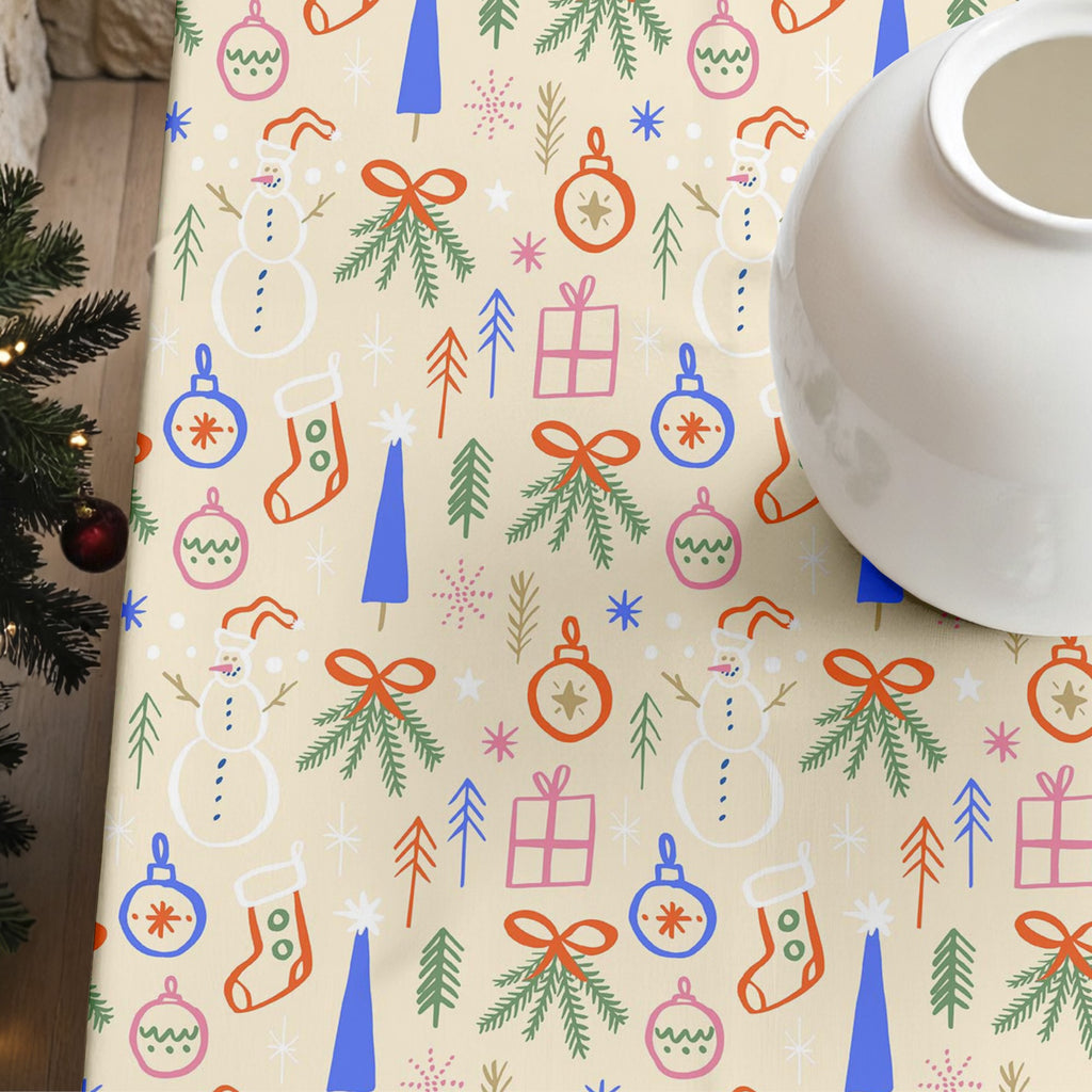 Merry Christmas stain-resistant tablecloth 41
