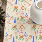Merry Christmas stain-resistant tablecloth 41