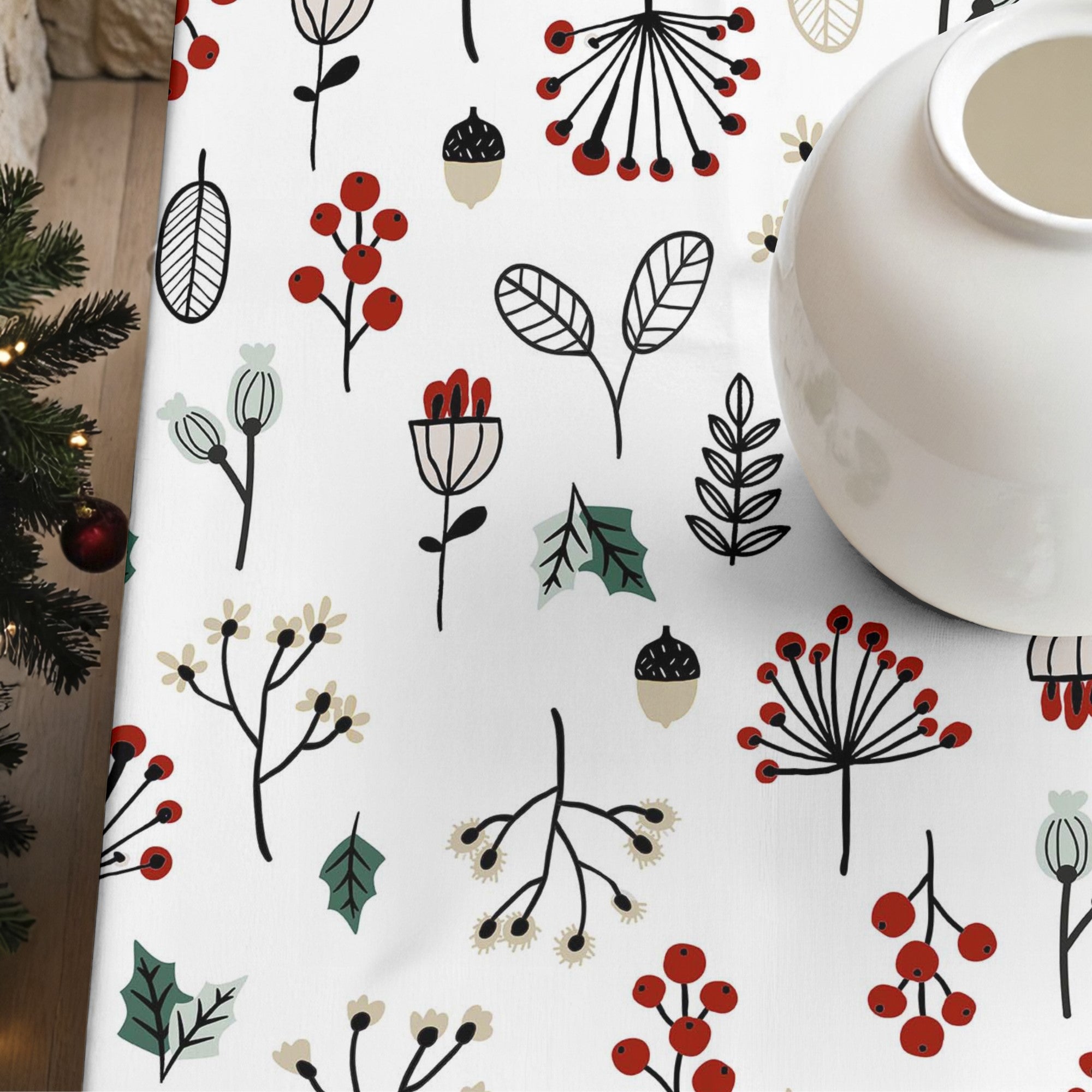 Merry Christmas stain-resistant tablecloth 44