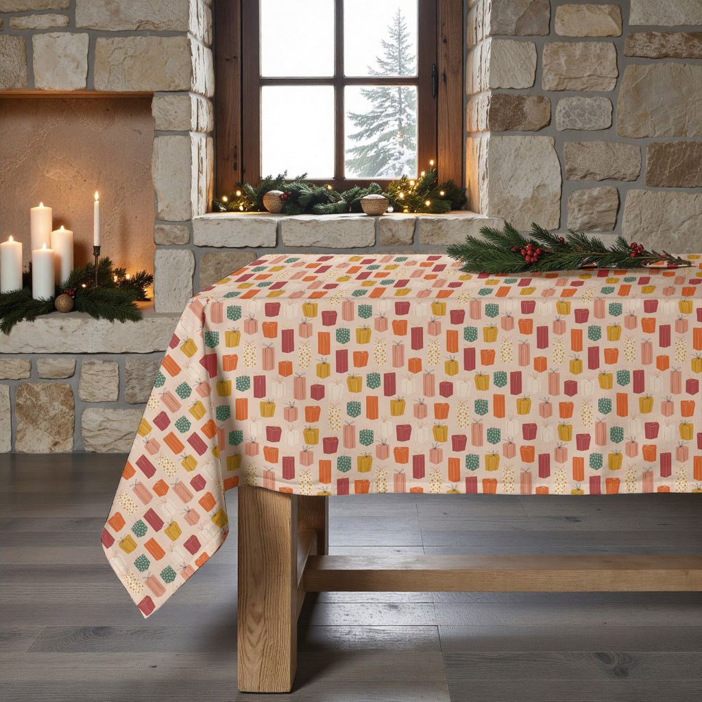 Merry Christmas stain-resistant tablecloth 52
