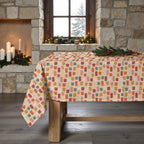 Merry Christmas stain-resistant tablecloth 52