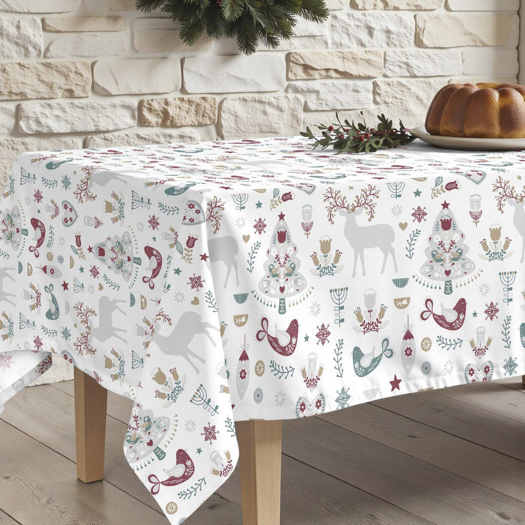 Merry Christmas stain-resistant tablecloth 55
