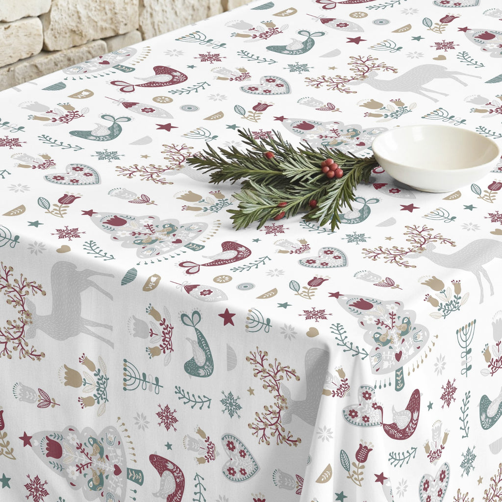 Merry Christmas stain-resistant tablecloth 55