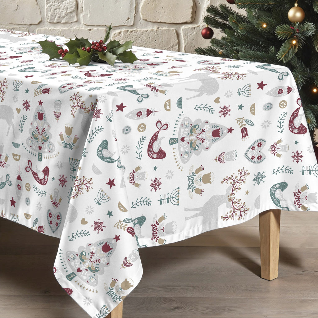 Merry Christmas stain-resistant tablecloth 55